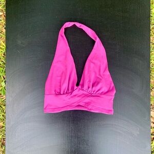 Purple Halter Crop Top